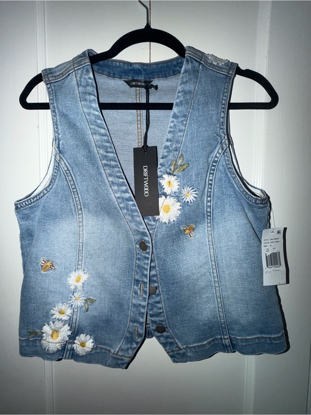 Driftwood Embroidered Vest size M